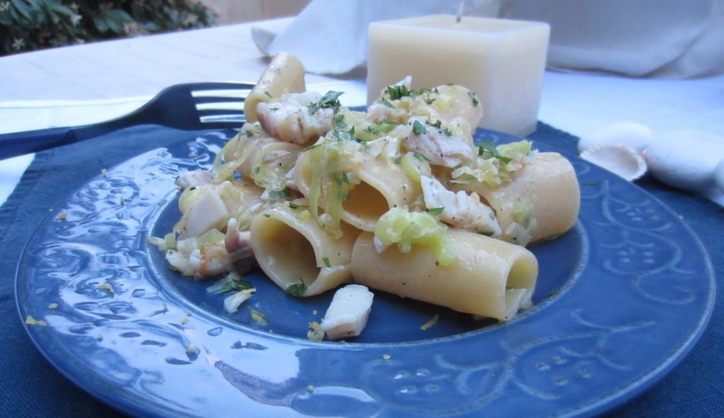 paccheri con pesce spada affumicato