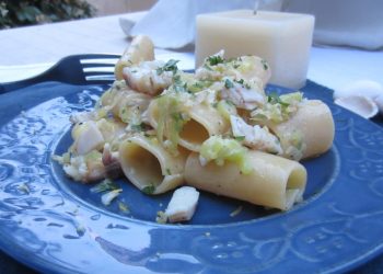 paccheri con pesce spada affumicato