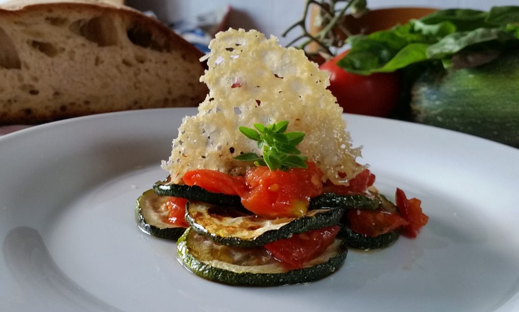 parmigiana di zucchine destrutturata