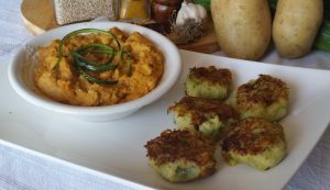 polpettine di verdure con hummus al curry polpettine di verdure con hummus al curry