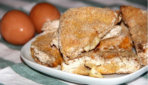 Ed ecco la vostra mozzarella in carrozza al forno pronta per essere portata in tavola.