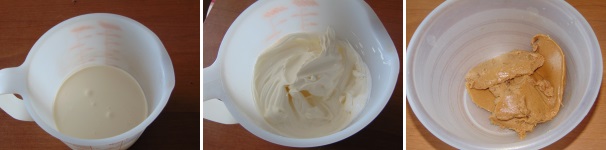 Finite le prime preparazioni, e trascorse le ore di riposo delle creme, montate 400 millilitri panna ben fredda e ben ferma. In una ciotola versate la bavarese alle nocciole.