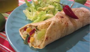 Burrito con riso, mais e jalapeno Burrito con riso, mais e jalapeno
