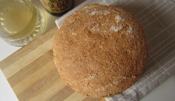 Ed ecco il pane alla birra appena sfornato.