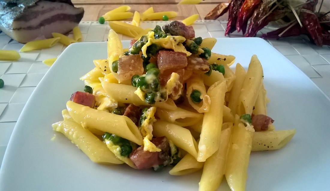 carbonara di piselli