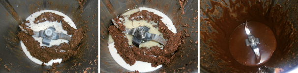 Aggiungete il latte e l’olio di semi di girasole, quindi cuocete la Nutella con bimby per 5 minuti a 50 gradi a velocità 5.