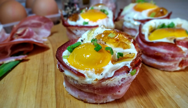 Impiattamento finale: Bacon egg muffin