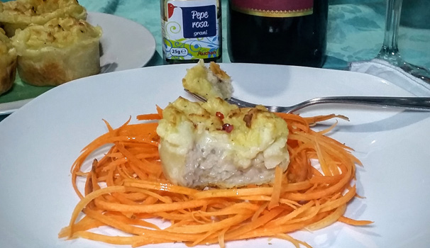 Ed ecco la fish pie pronta per essere gustata.