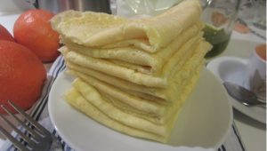 Crepes-senza-glutine Impiattamento finale: Crepes senza glutine delicati