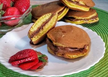 Impiattamento finale: dorayaki alla nutella