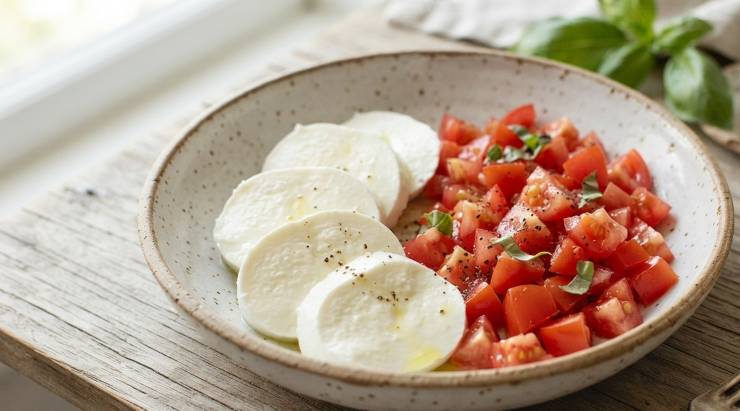 Nel frattempo lavate e asciugate i pomodorini, tagliateli a dadini e trasferiteli in una ciotolina. Conditeli con un cucchiaio di olio e un pizzico di sale. Affettate anche la mozzarella. Foderate una teglia con della carta da forno e iniziate a preparare i vostri sandwich.