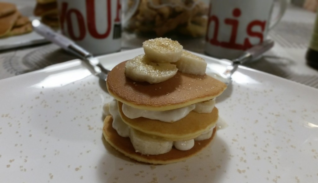 Impiattamento finale: pancake alla banana