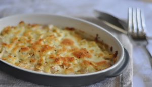 Gratin di salmone e porri come fare Gratin di salmone e porri come fare