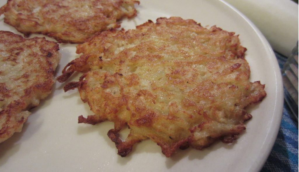 Rosti di patate e daikon fritti