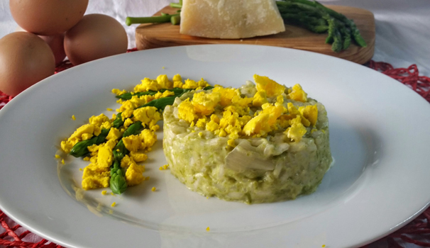 Ed ecco il risotto mimosa pronto da gustare.