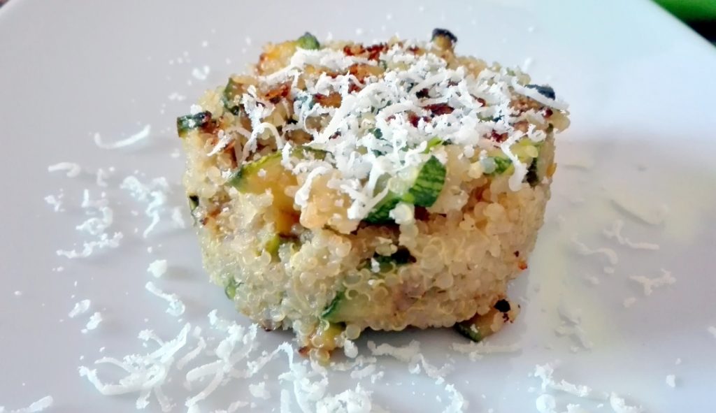 tortino di quinoa zucchine e parmigiano