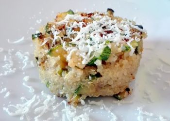 tortino di quinoa zucchine e parmigiano