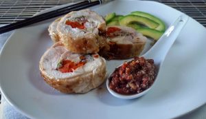 chicken roll Impiattamento finale: chicken roll