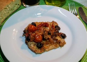 Impiattamento finale: scaloppine all'isolana