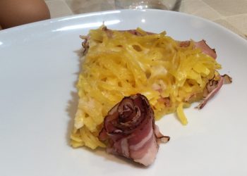 frittata di tagliolini e speck