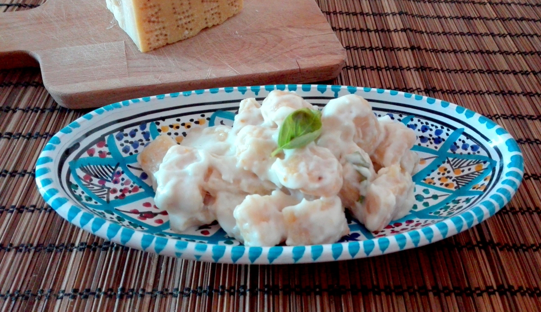 gnocchi di zucca con salsa al parmigliano