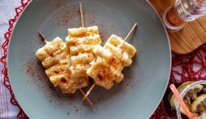 spiedini di pasta al gratin spiedini di pasta al gratin