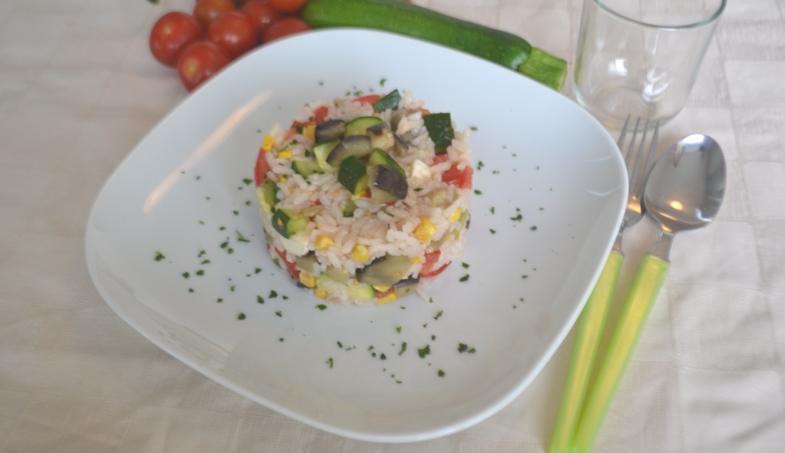 Insalata di riso vegetariana