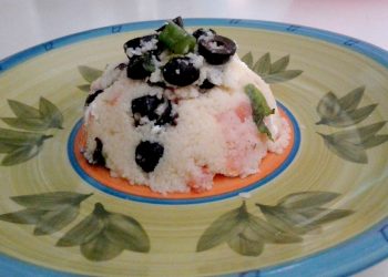 cous cous con salmone e olive