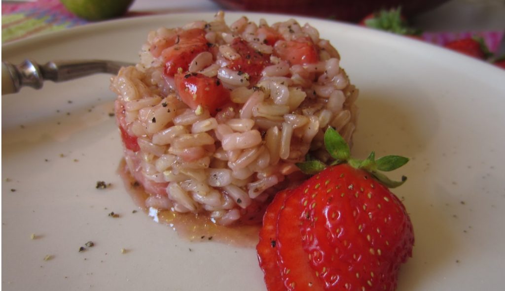 Risotto alle fragole con aceto balsamico