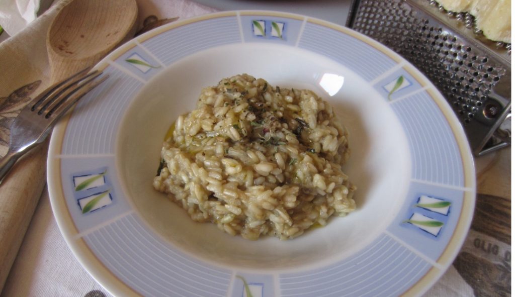 Risotto con crema di melanzane facile