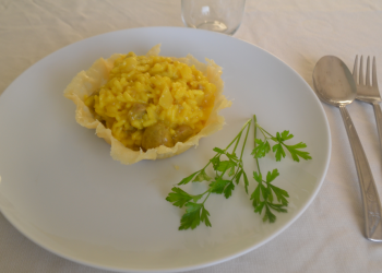 risotto allo zafferano con salsiccia foto principale