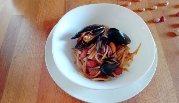 La vostra pasta e fagioli con le cozze è pronta per essere servita ai vostri ospiti.