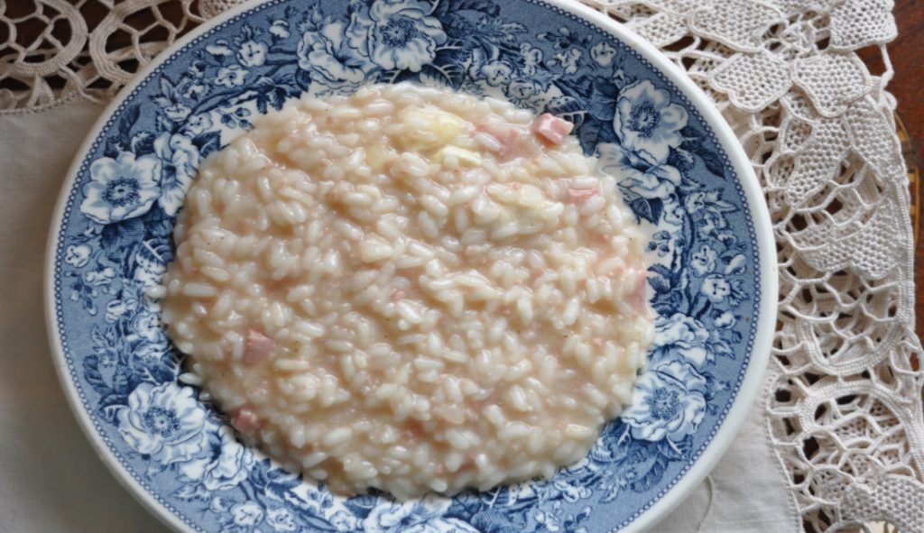 Risotto con mortadella e limone passo a passo