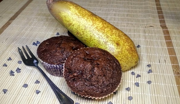 Ed ecco pronti questi deliziosi muffin cioccolato e pere.