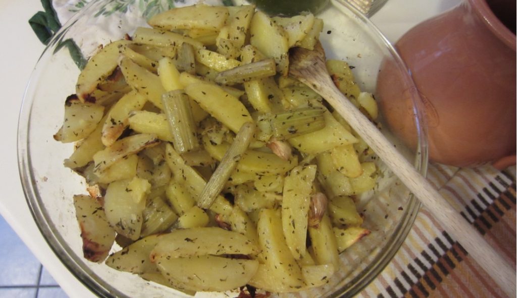 Cardi con patate ed aglio