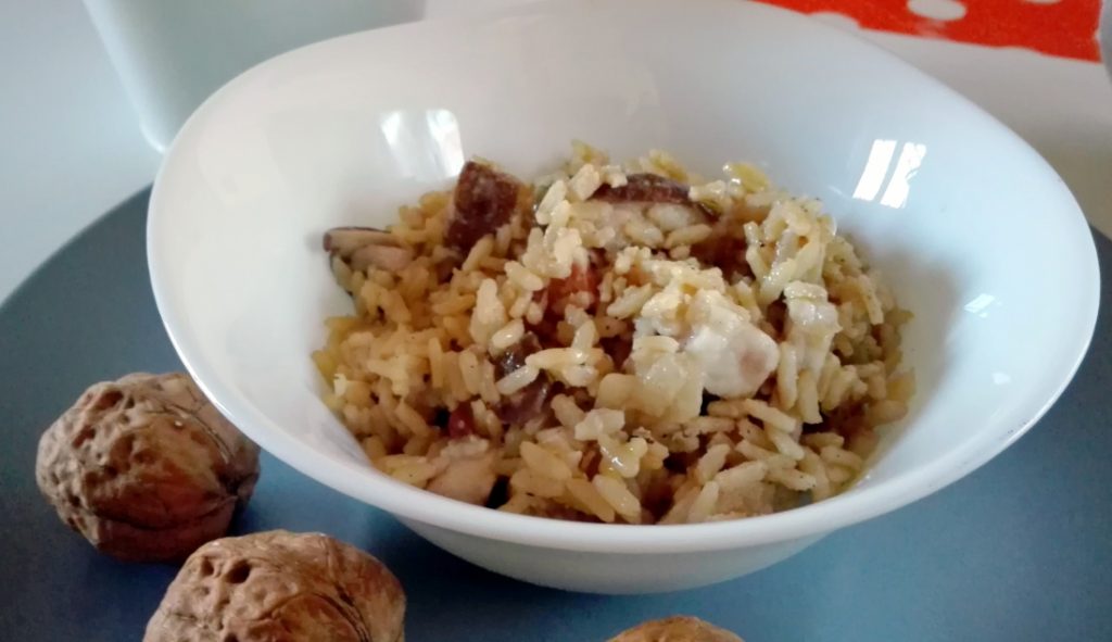 risotto ai funghi porcini con guanciale e pecorino