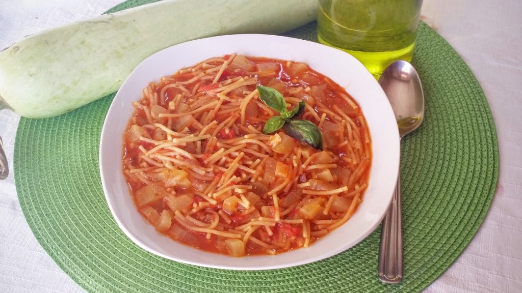 minestra di pasta e zucca