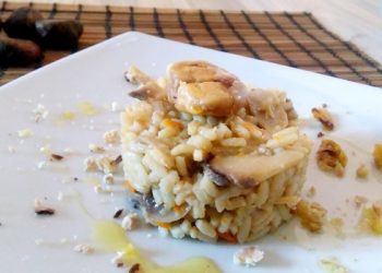 Impiattamento finale: risotto alle castagne