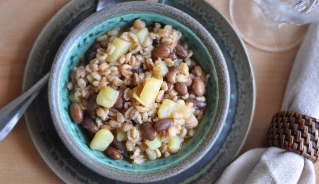 Zuppa di farro e borlotti