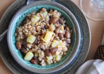 Zuppa di farro e borlotti