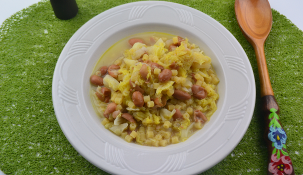 pasta e fagioli con la verza foto fine proc