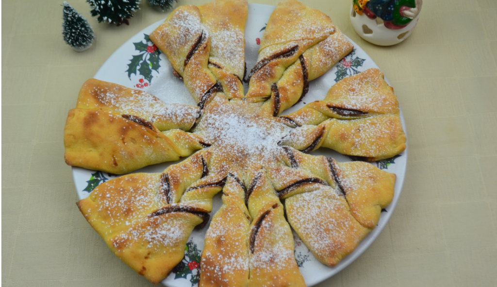 Stella Di Natale Con Nutella.Stella Di Pan Brioche Alla Nutella