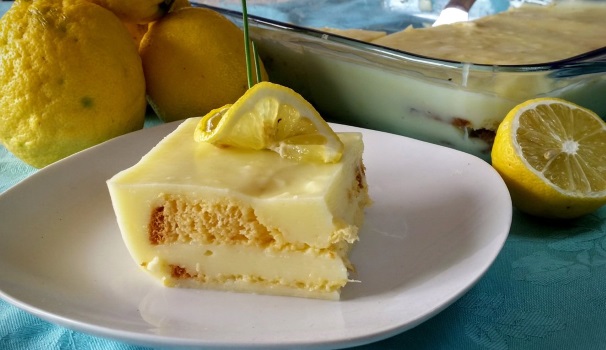 torta con crema al limone