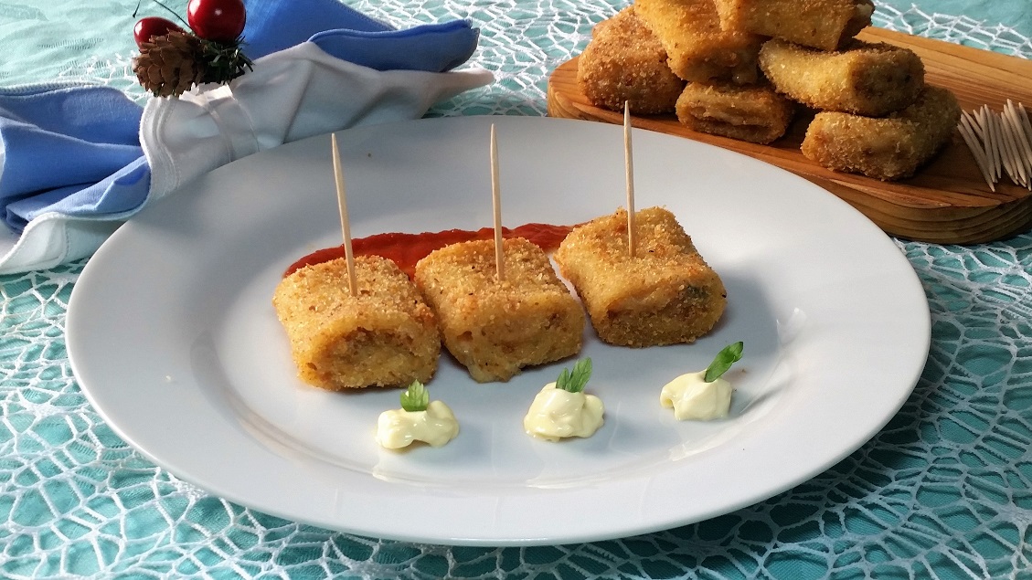 Ecco pronti da gustare i buonissimi paccheri fritti.