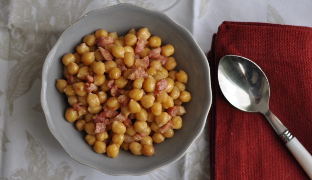 Ceci con pancetta procedimento