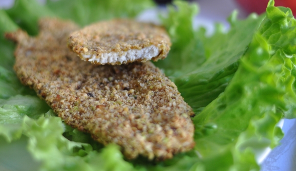 Ed ecco le cotolette di pollo con pistacchio pronte per essere portate in tavola