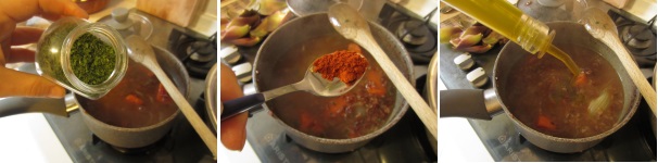 Zuppa di riso rosso densa