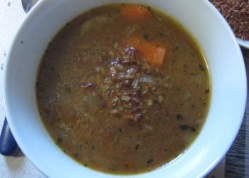 Zuppa di riso rosso saporita