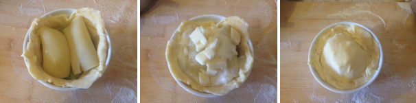 Poi aggiungetevi sopra i paccheri, un altro strato di besciamella ed il formaggio. Richiudete con un piccolo disco di pasta brisè avendo cura di sigillare bene il contorno. Dopo 30/40 minuti di cottura in forno a 180 gradi è pronti il vostro timballo vegetariano con la verza.