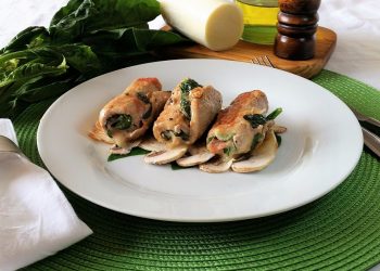 involtini di lonza con spinaci, prosciutto e formaggio